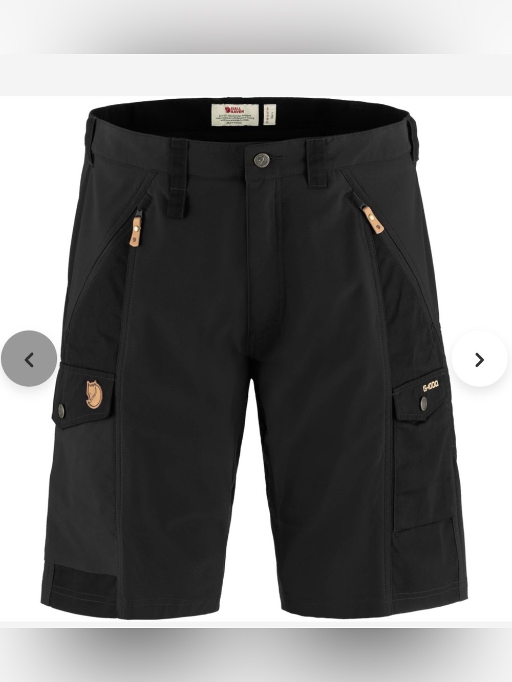 FjallRaven Men’s Abisko Shorts M - Black G-1000 Work Shorts